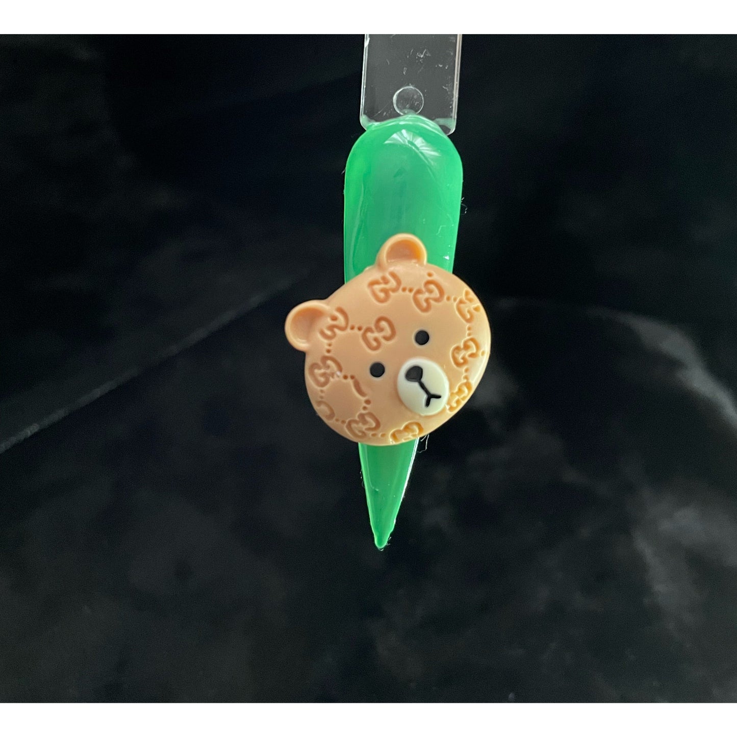 Designer inspired “GG" Bear nail charm